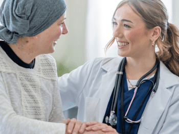 Pemi-Baker Hospice & Home Health nurse with cancer patient, Plymouth, NH