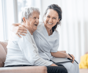 Pemi-Baker Hospice & Home Health Nurse with patient