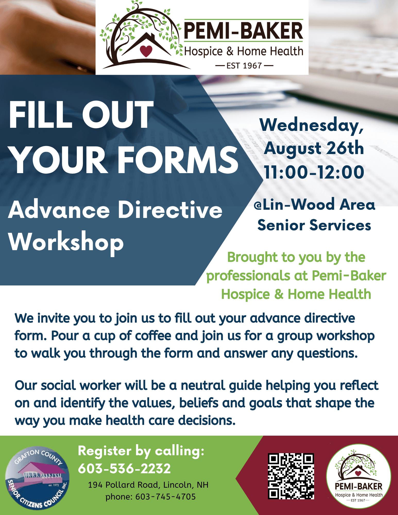 Advance Directive workshop Pemi-Baker Hospice & Home Health